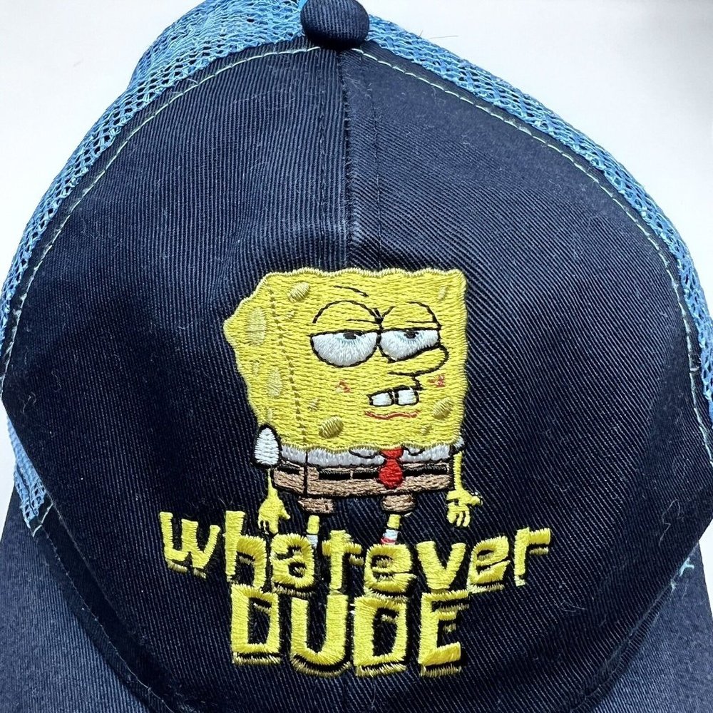 Whatever Dude SpongeBob Square Pants Baseball Hat Cap Mesh Snap Back - Youth
